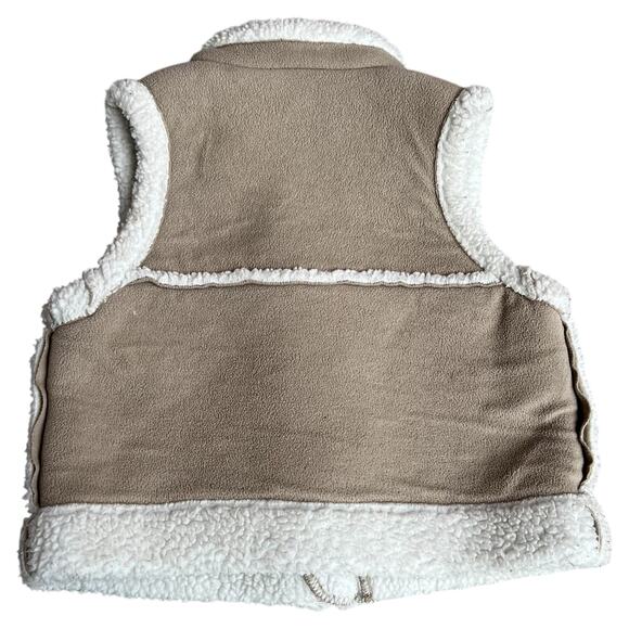 Columbia Faux Suede Fuzzy Full-Zip Vest Baby Sz 18 Months - Picture 4 of 4